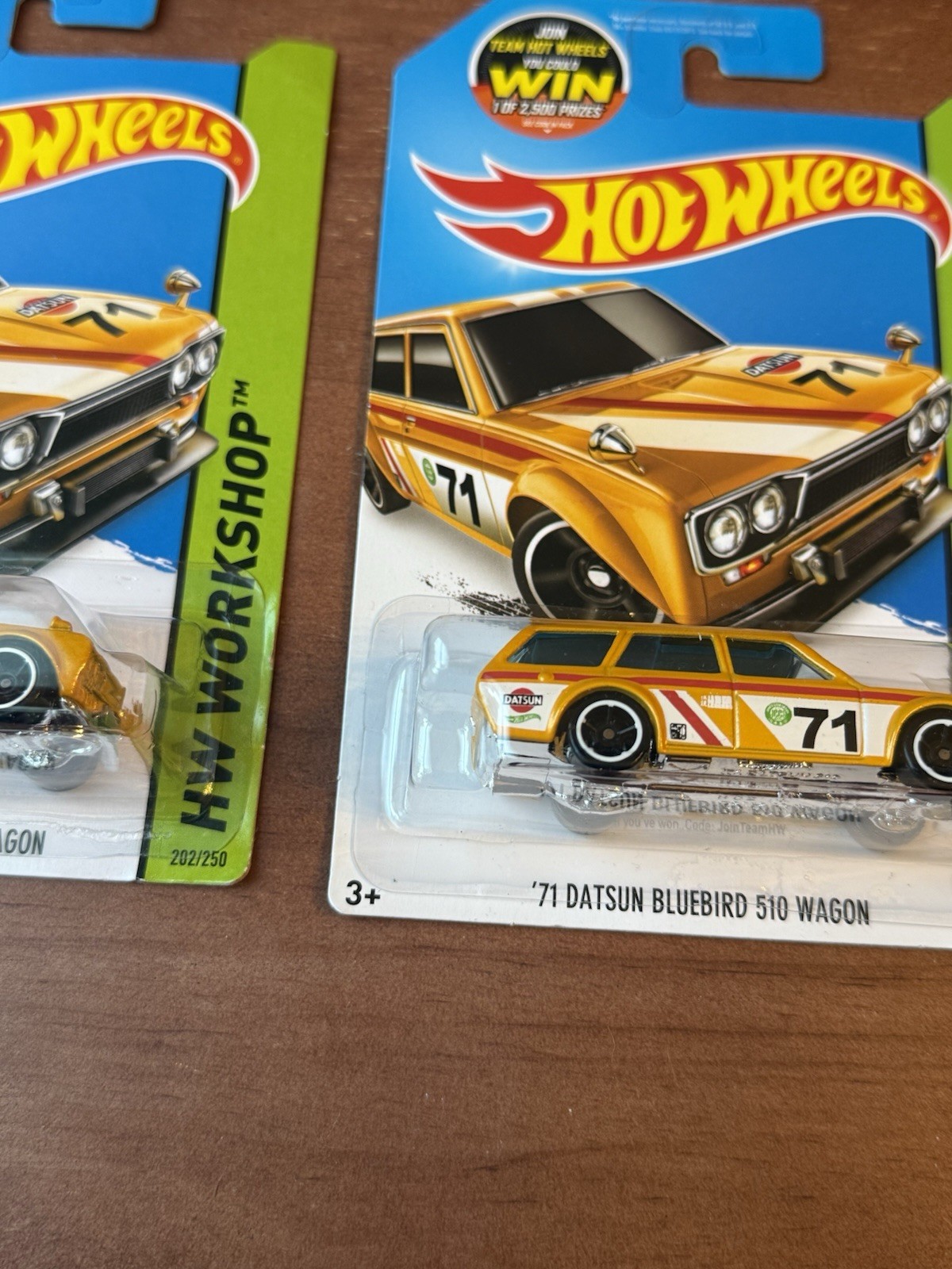 Hot Wheels HW Workshop ’71 Datsun Bluebird 510 Wagon 1:64 Red/Gold Lot of 6