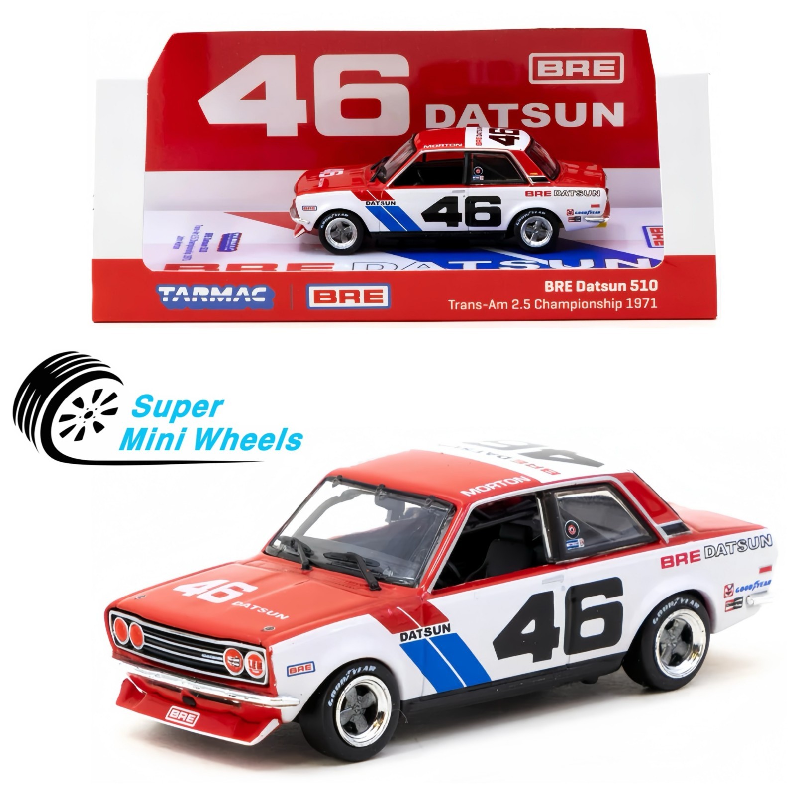 Tarmac Works 1:64 BRE Datsun 510 Trans-Am 2.5 Championship 1971 #46 USA Special