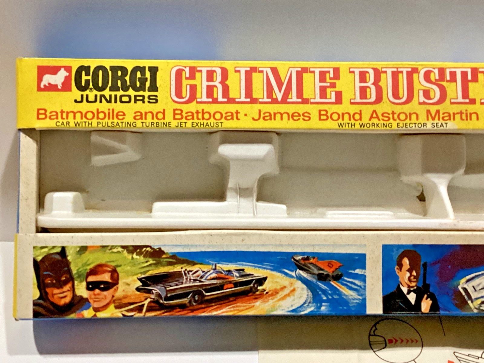 1966 CORGI junior Crime Busters Batman James Bond Diecast Model Gift Set 3008