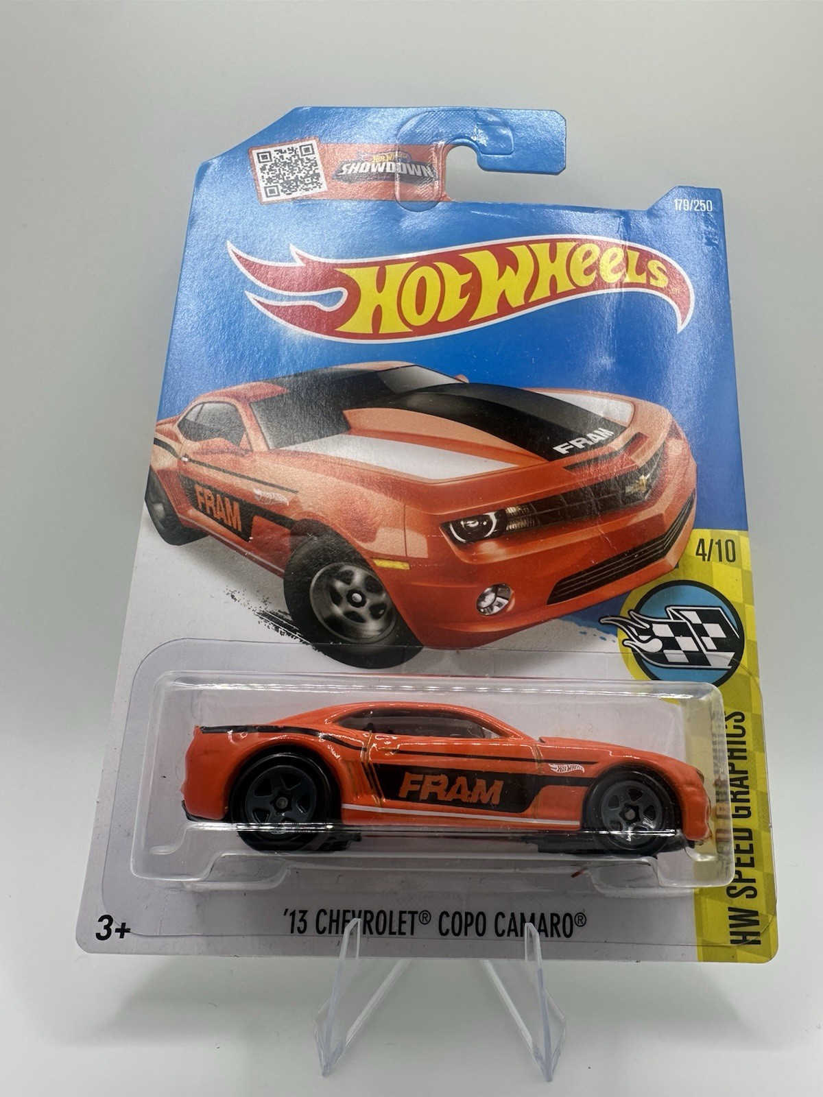 Hot Wheels 2013 Chevrolet Chevy Copo Camaro FRAM 179/250 Speed Graphics