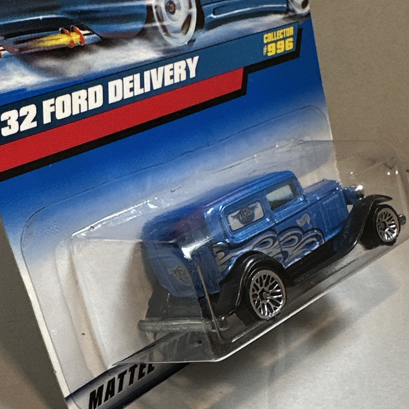 Hot Wheels Collector #996 1932 Ford Delivery Truck Blue 1:64 Diecast Unopened