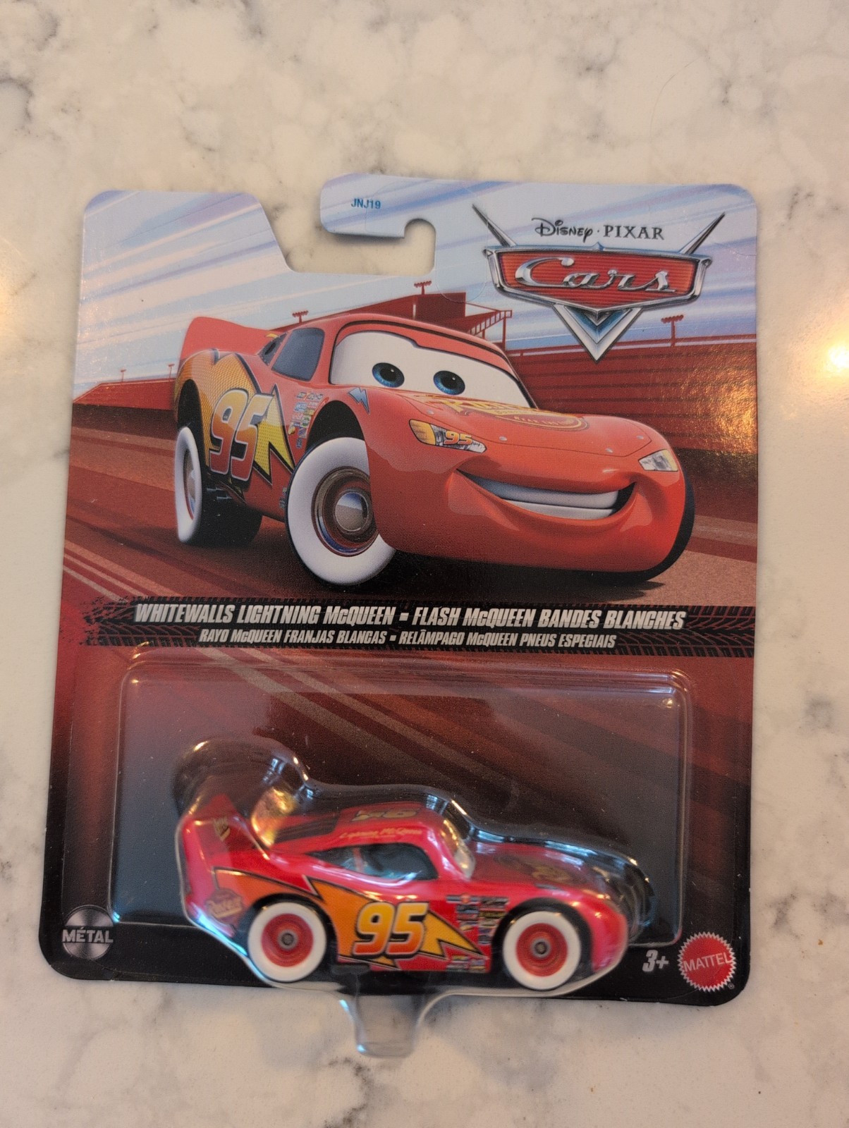 Disney Pixar Cars Whitewalls Lightning McQueen Diecast Mattel 1:55