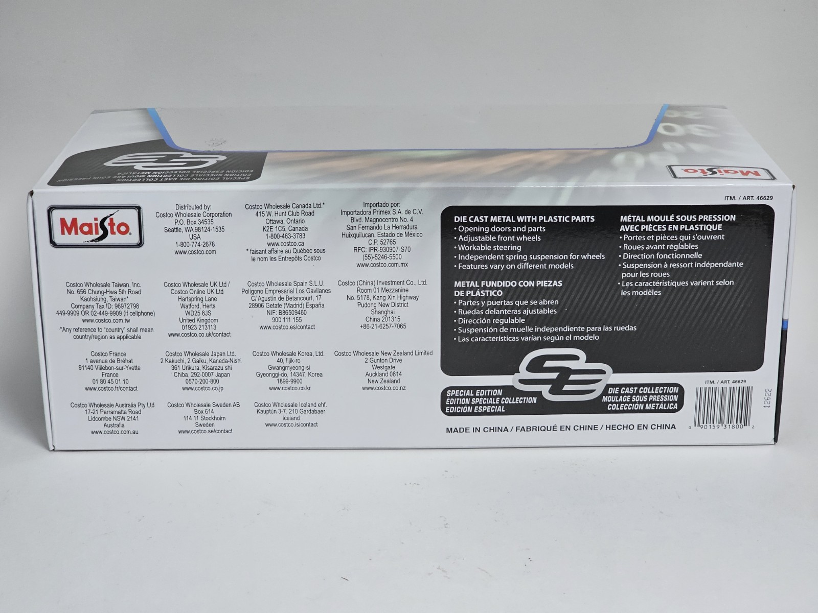 Maisto 1:18 1974 Chevrolet C10 Cheyenne Blue Black Pickup Truck NIB Costco SE
