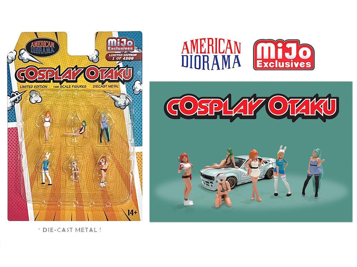 1/64 American Diorama 6 pc. Cosplay Otaku Figure Set – MiJo exclusive
