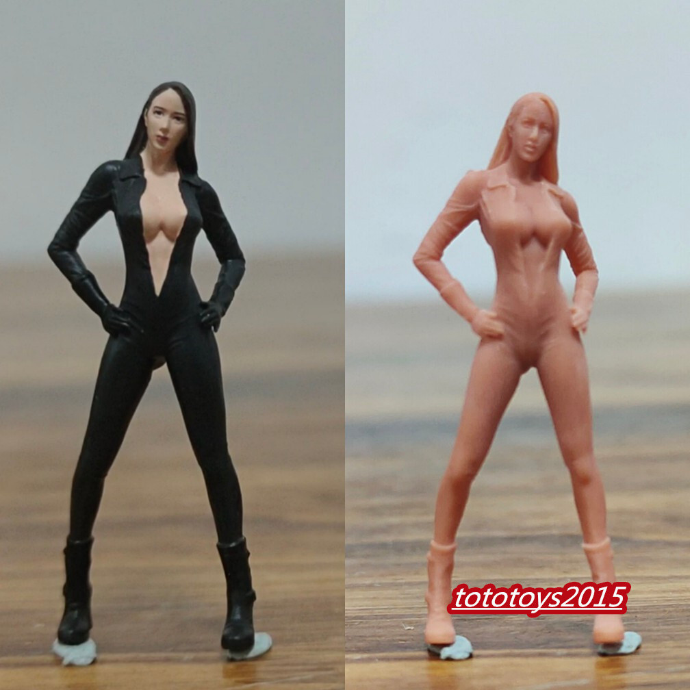 Unpainted 1/87 Locomotive Girl Scene Miniture Doll Figure Fit Cars Vehicle Model