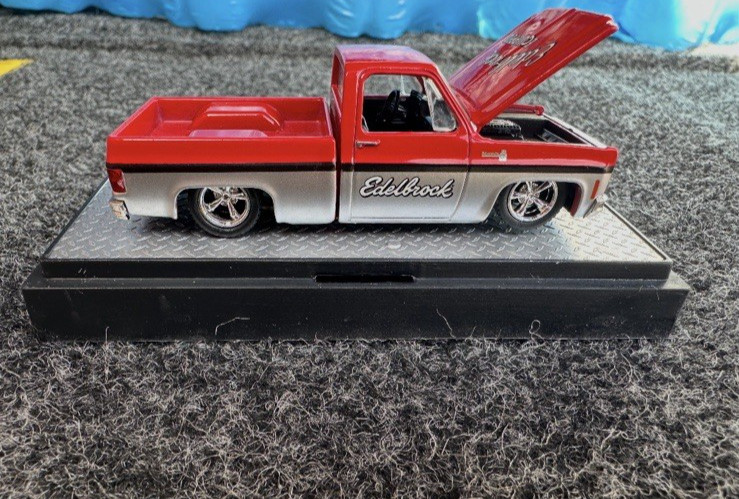 M2 MiJo 1979 Chevy Silverado Edelbrock Equipped Squarebody Red No Box 1/64th