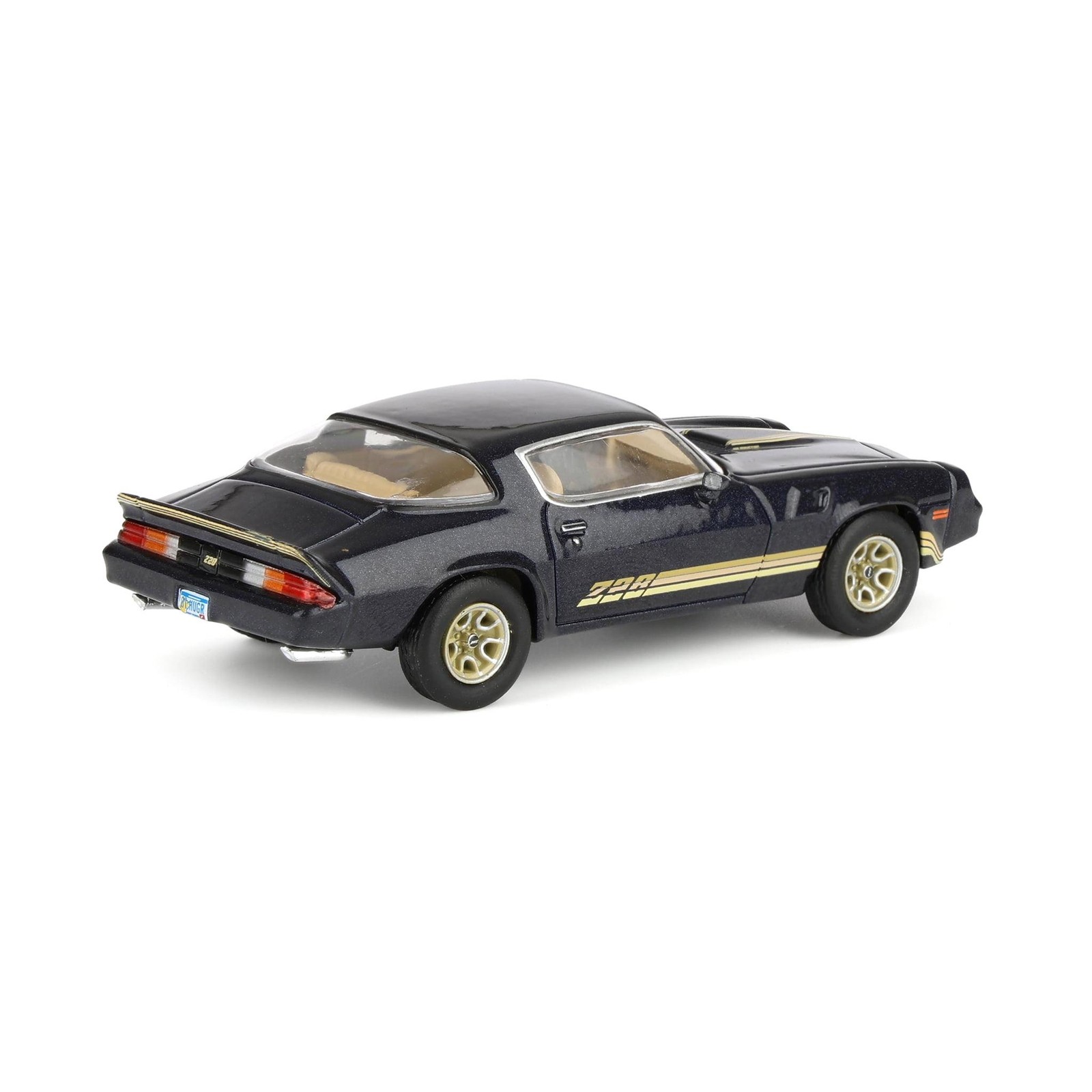 1/64 1981 Chevrolet Camaro Z28 Dark Blue Metallic with Gold Striping by IXO Amer