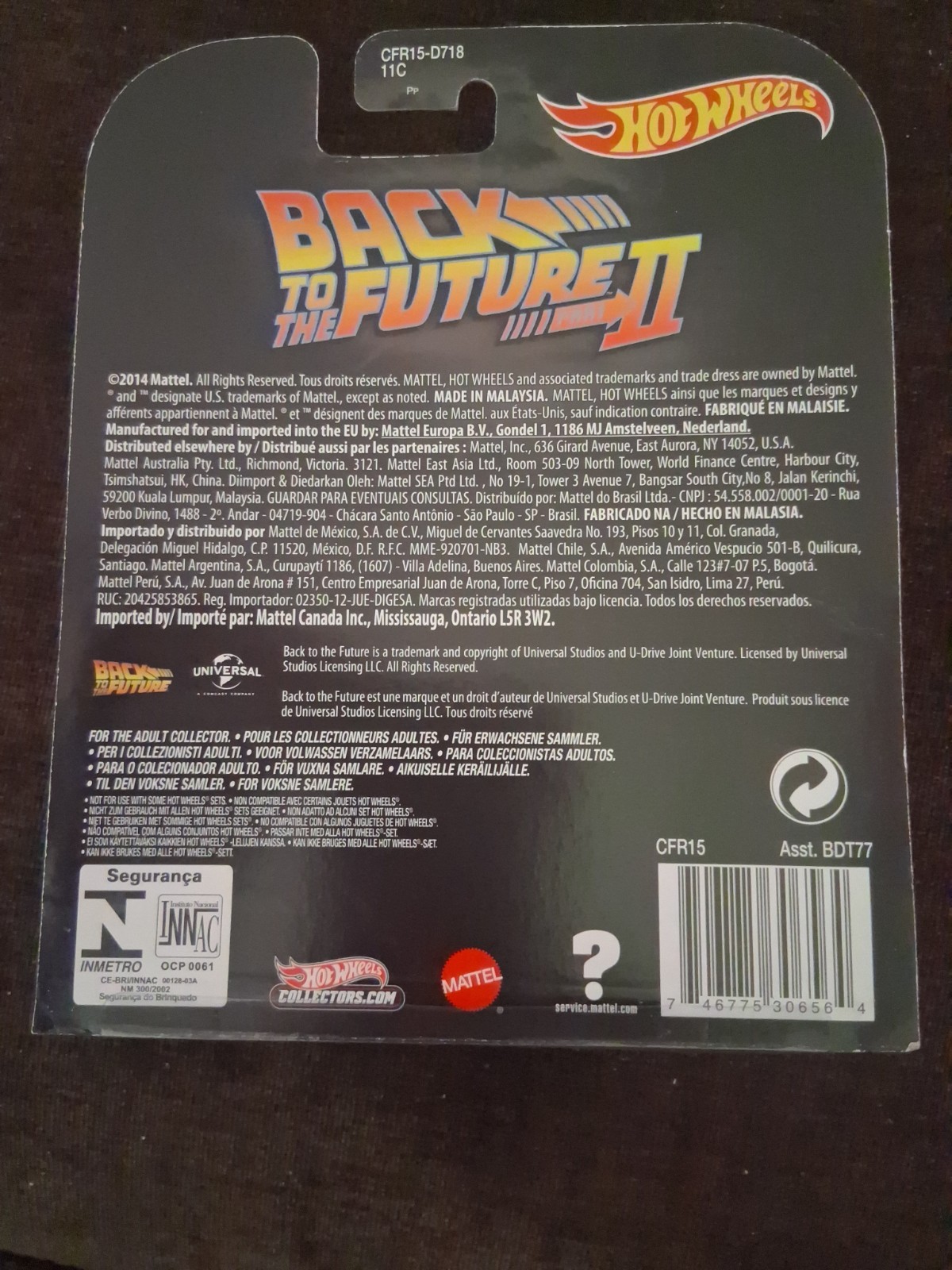 Time Machine Hover Mode Back to The Future Part II Hot Wheels 2014 Retro Series