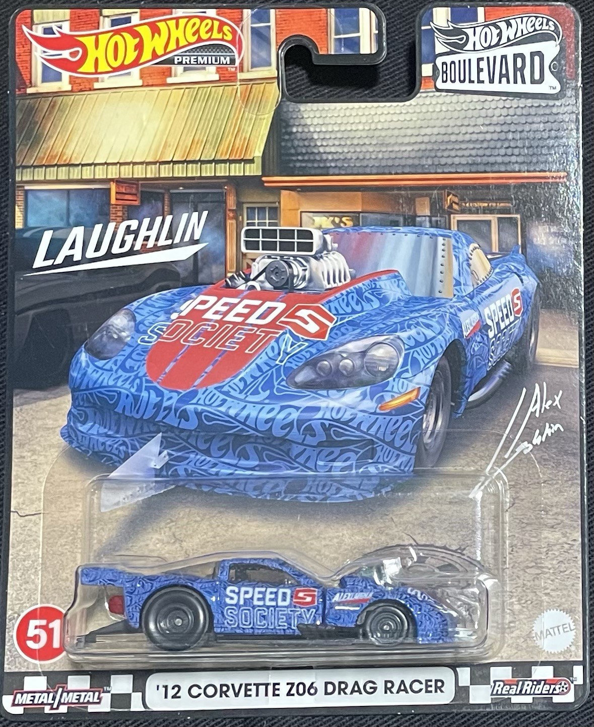 2022 Hot Wheels Premium Boulevard #51 – ‘12 Corvette Z06 Drag Racer Number 51