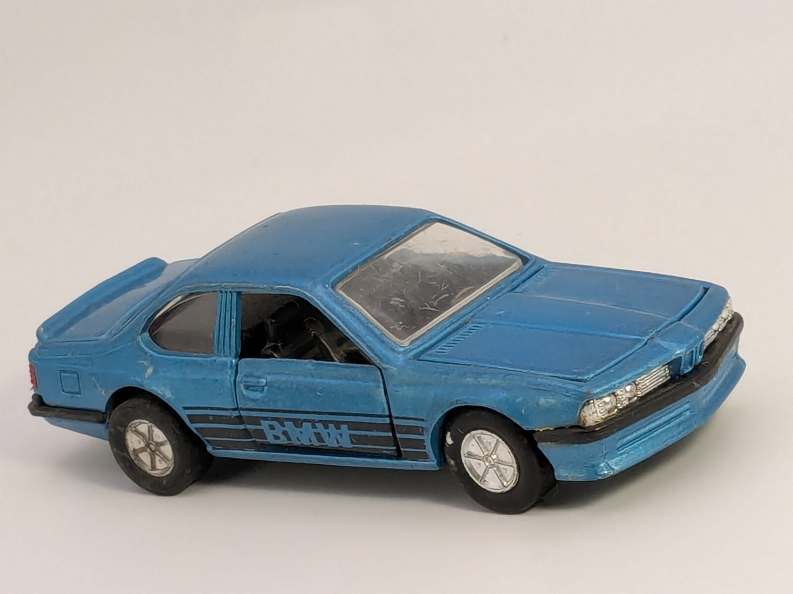 Vintage Pull Back Blue BMW 635 CSi SS-907 Sunnyside Racers 1/41 Diecast Car