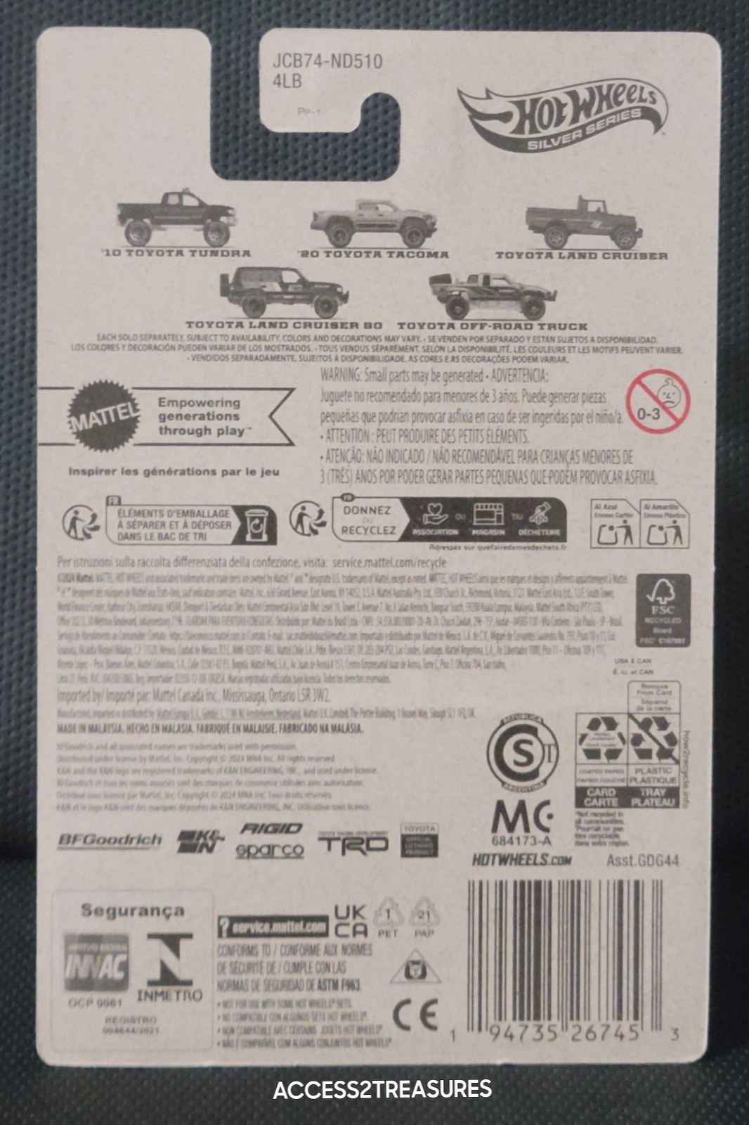 2025 Hot Wheels Toyota Land Cruiser 80 (4/5) Silver Series
