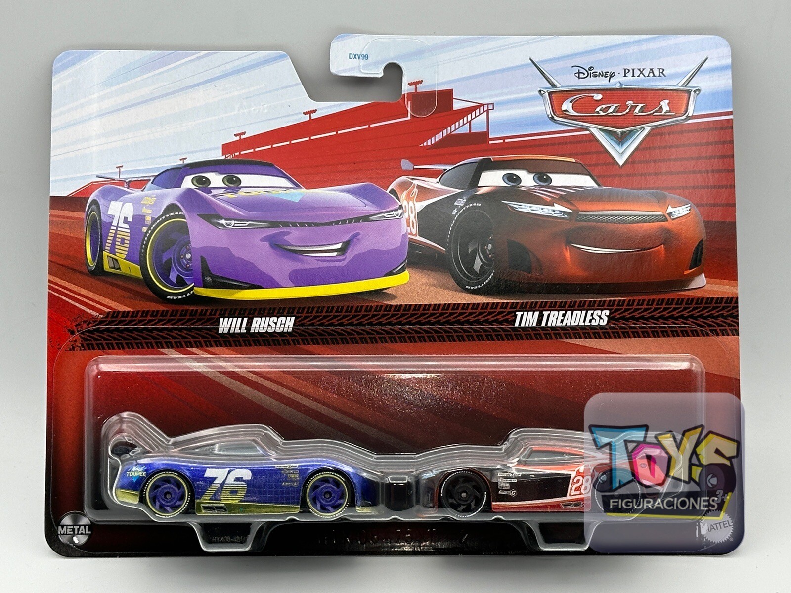 Disney Pixar Cars 3 Will Rusch #76 and Tim Treadless #28 Double Pack 2024
