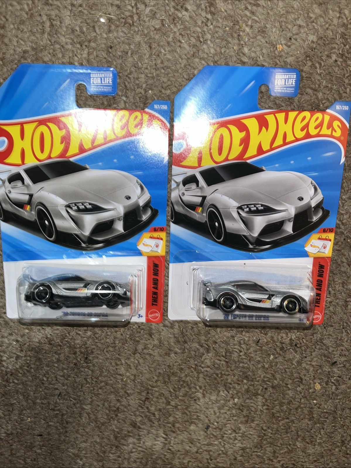 NEW 2026 Hot Wheels Then And Now ’20 Toyota GR Supra Silver #157 Lot Of 2