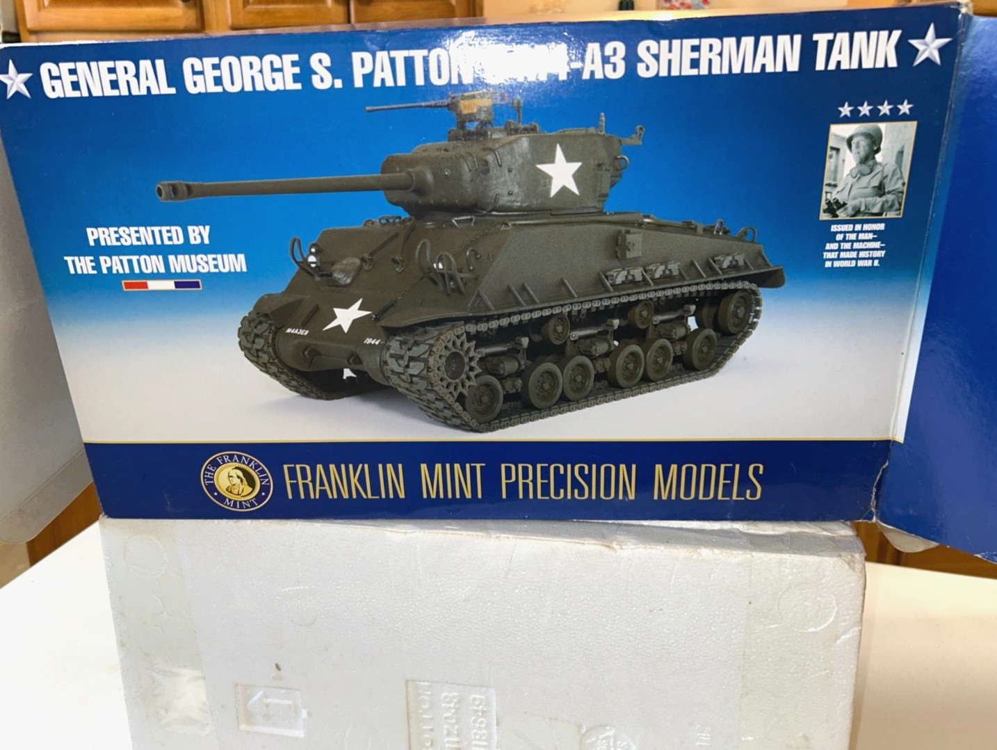Franklin Mint General George Patton’s M4-A3 Sherman Tank 1:24 Diecast