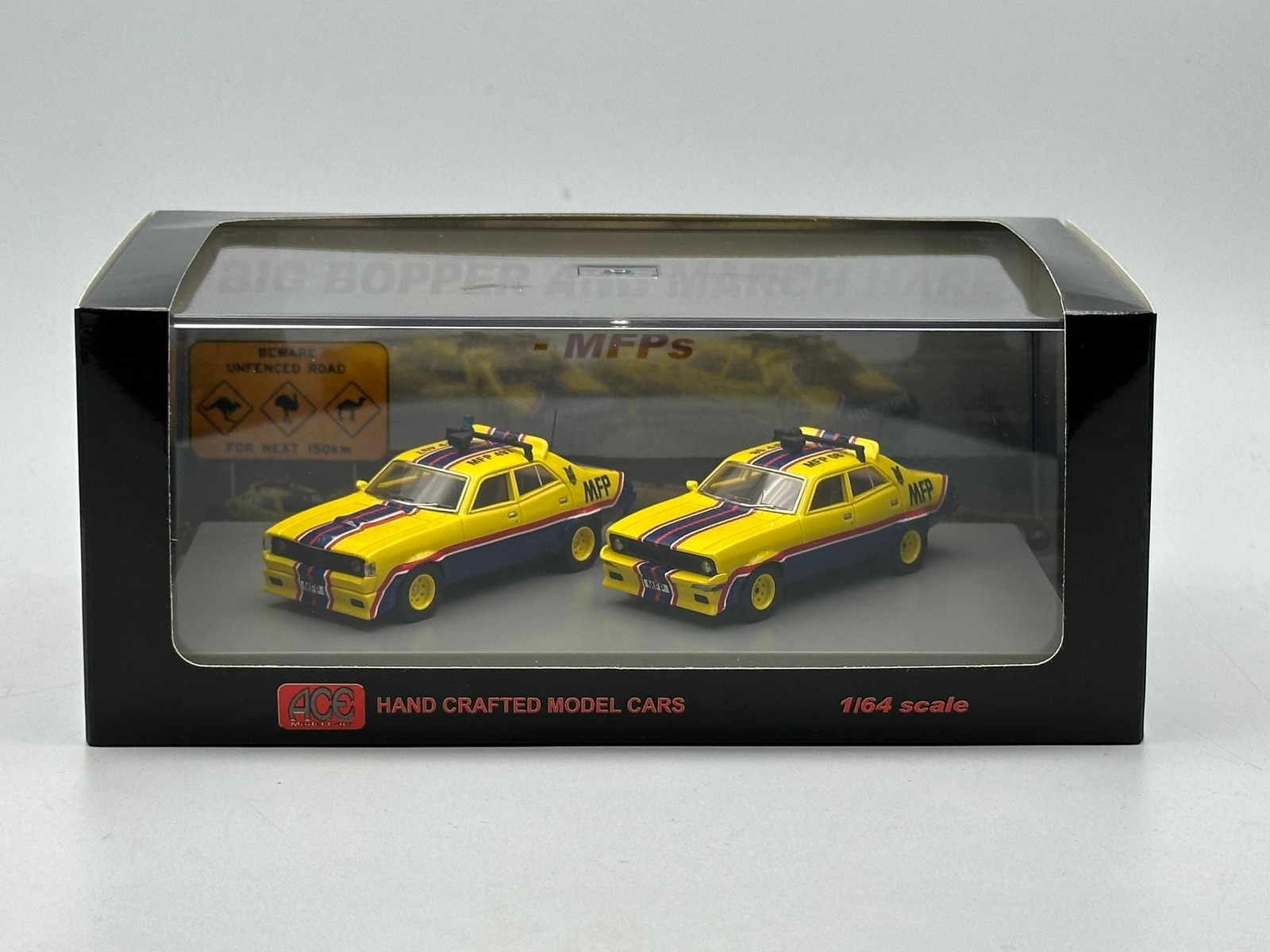 1:64 Mad Max Twin Set — Big Bopper/March Hare — Ford XA/XB Falcon — Ace Model