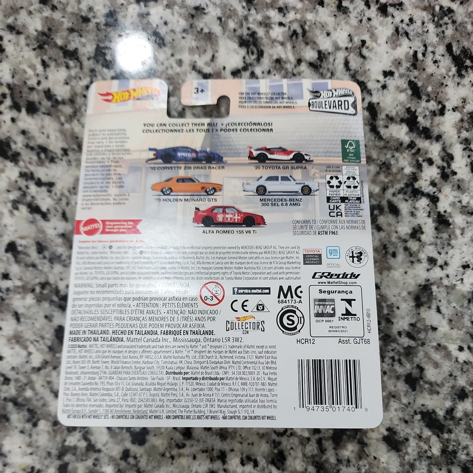 2022 HOT WHEELS 1:64 PREMIUM BOULEVARD #51 BLUE ’12 CORVETTE Z06 DRAG RACER