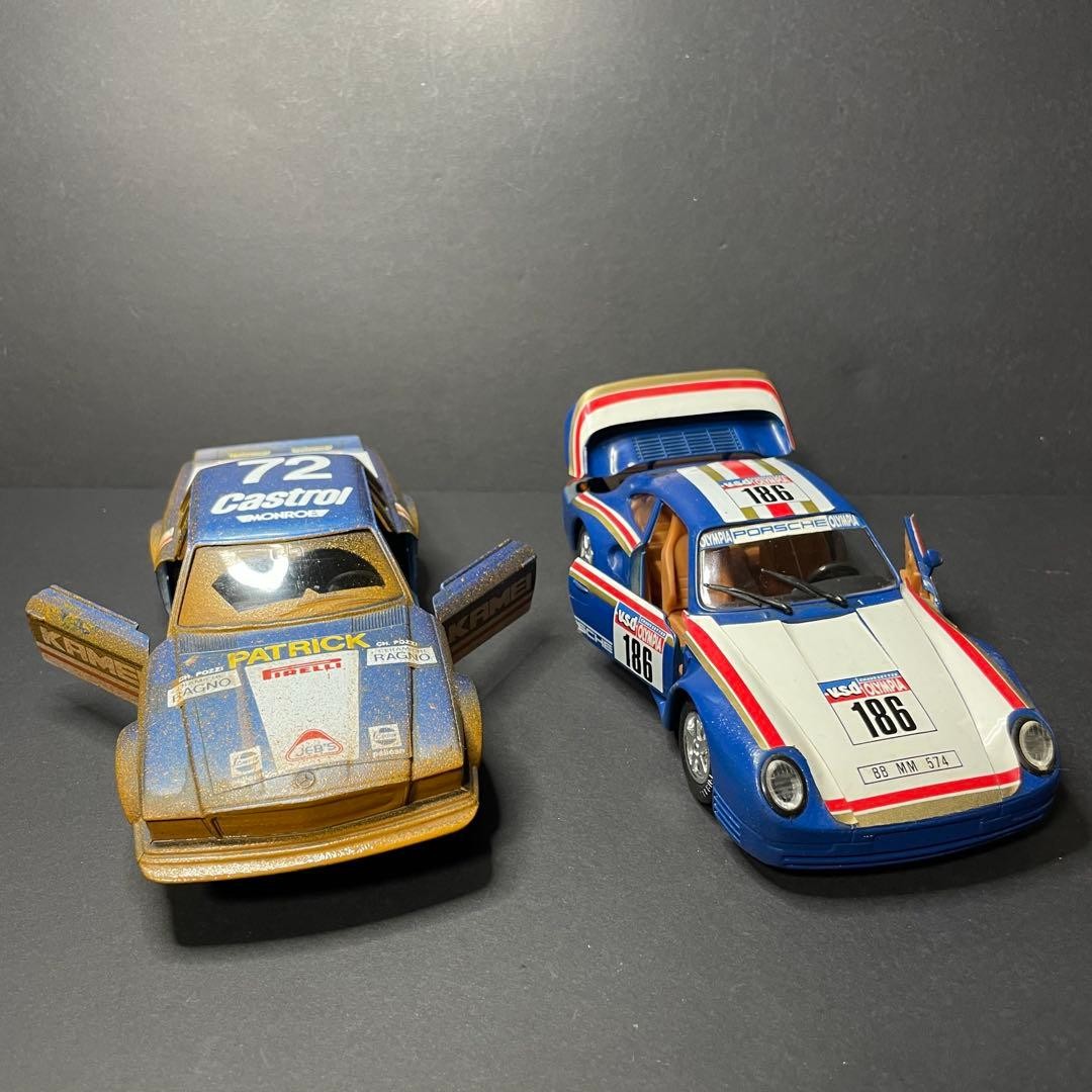 Porsche 959 Mercedes 450SLC 2 Model Cars Used for Display