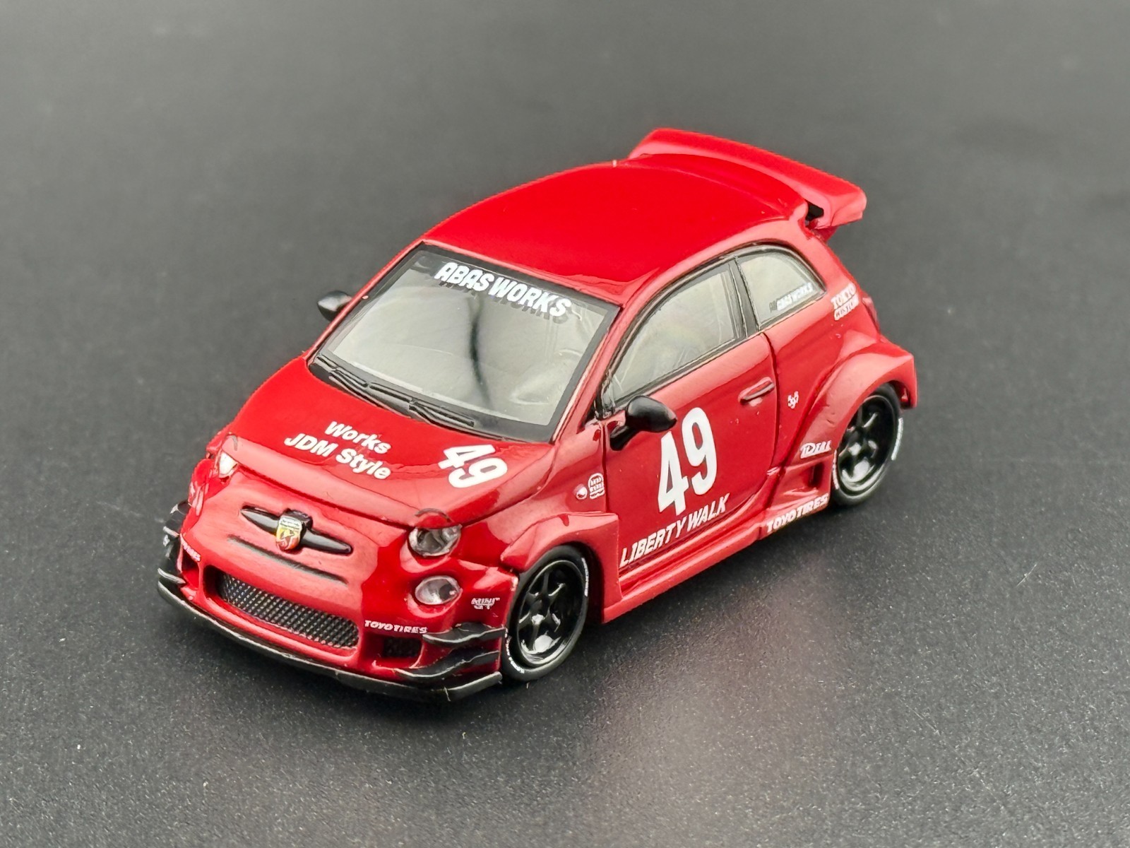 Mini GT LB-WORKS x Abas Works ABARTH 595 Red #963 1/64