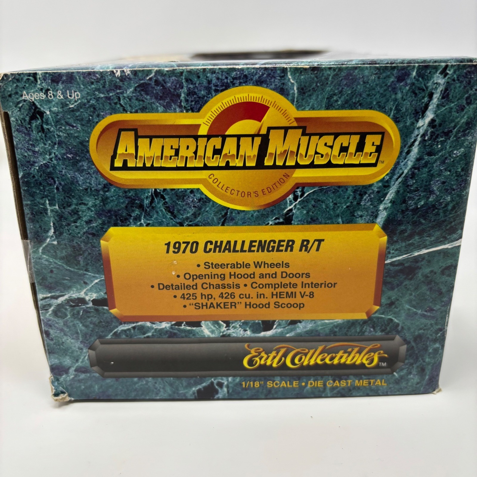1970 Dodge Challenger R/T HEMI V8 Purple 1:18 ERTL American Muscle NIB
