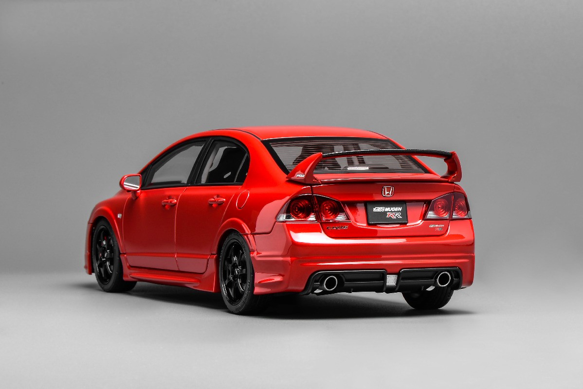 MotorHelix 1/18 Honda Civic Type R FD2 MUGEN RR Model Car Red Toys Gifts Display