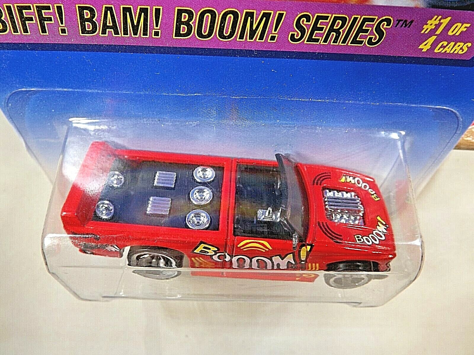 1997 Vintage Hot Wheels #541 Biff! Bam! Boom! Series 1/4 MINI TRUCK Red w/3Spoke