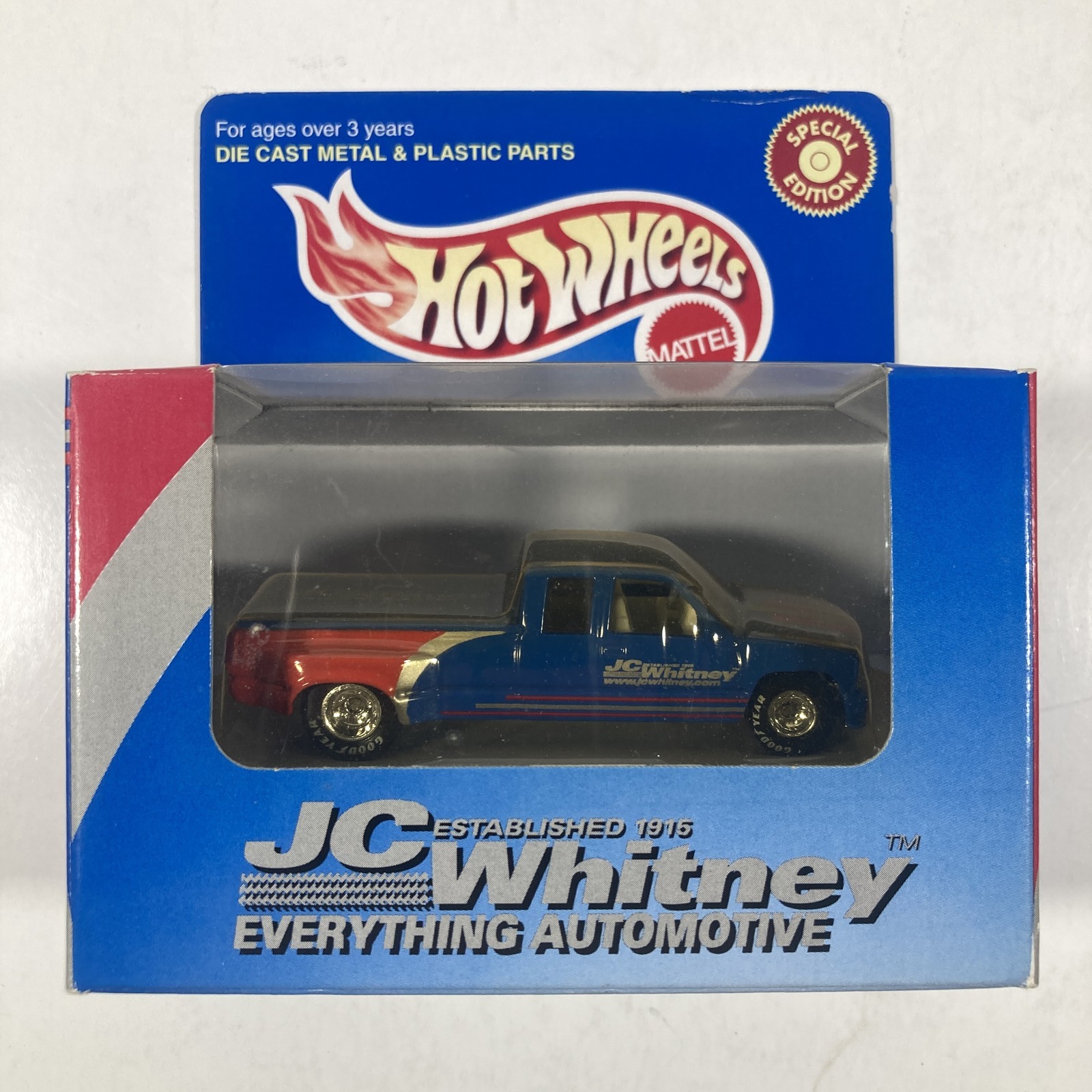 Hot Wheels JC Whitney Chevy C3500 Pickup Truck Special Edition 2000 Diecast NIB