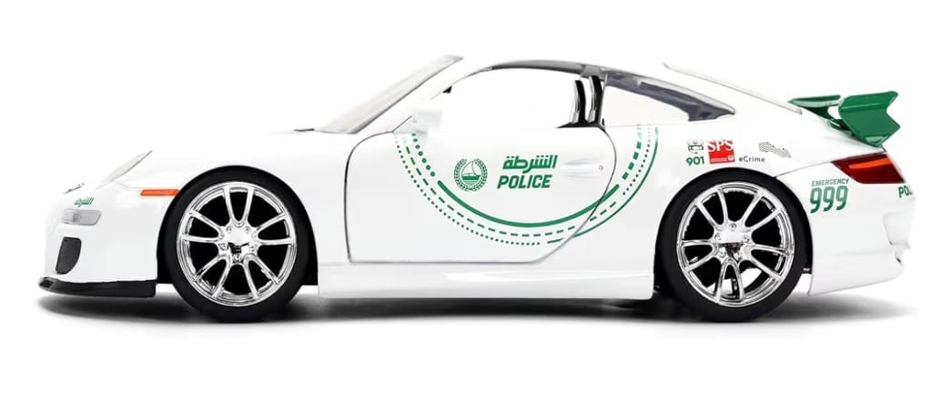 Jada Dubai Police Official Licensed Porsche 911 GT3 1:24 Diecast Model Car NIB