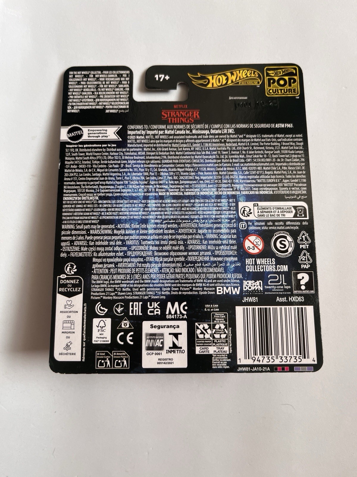 Hot Wheels Premium 2025 Pop Culture Stranger Things 1983 BMW 733i