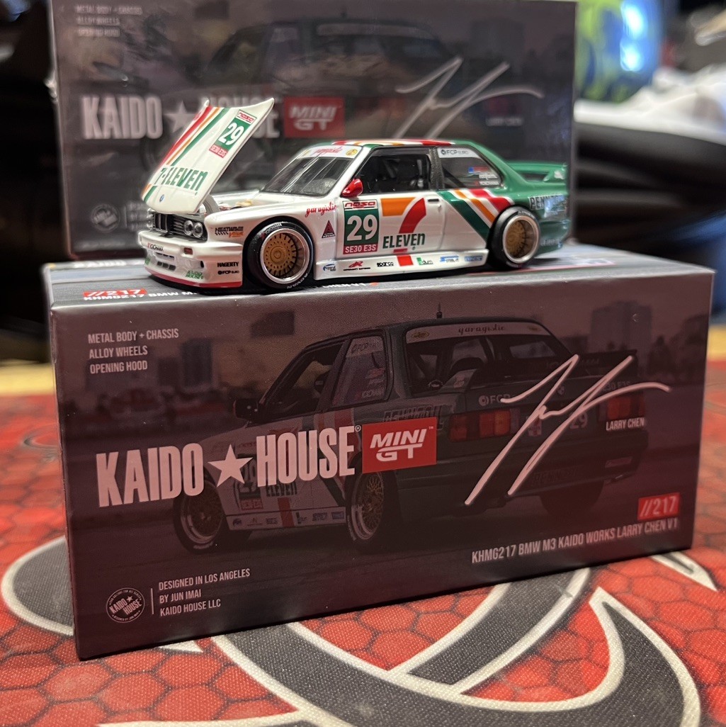 Kaido House x Mini GT 1:64 BMW M3 Kaido Works Larry Chen V1 – USA Exclusive