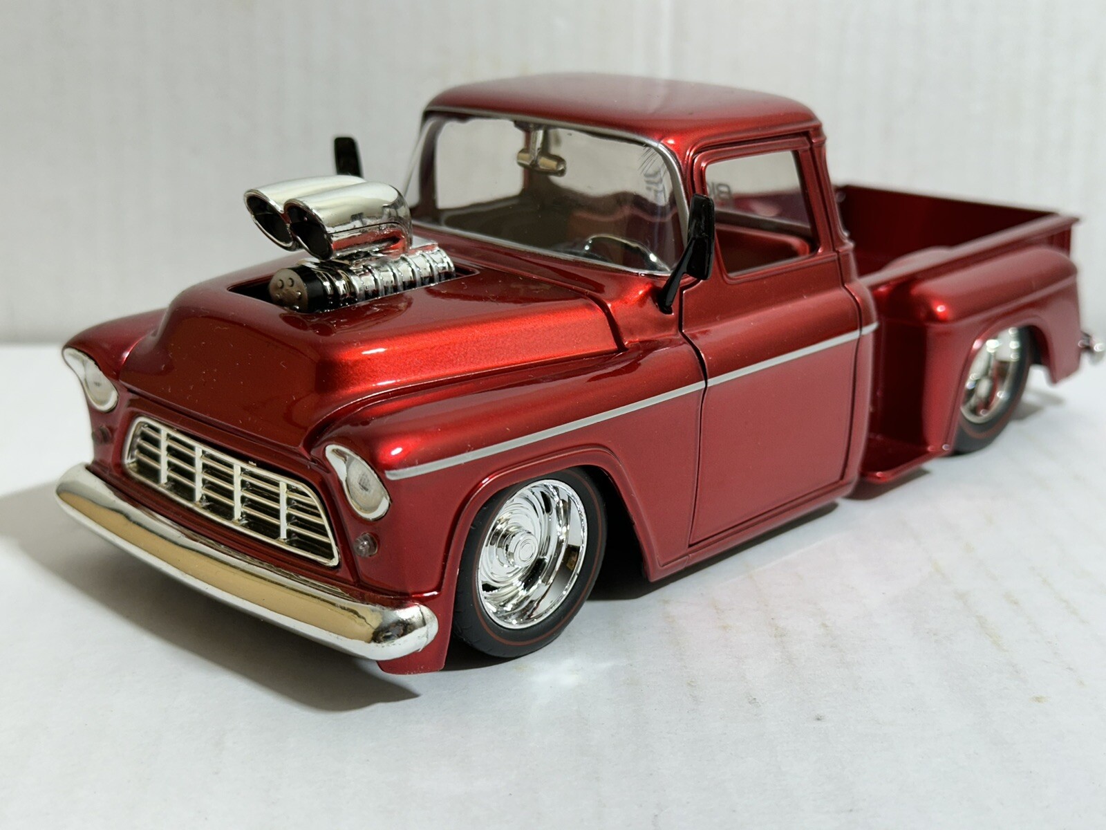 JADA BTM 1955 CHEVY STEPSIDE PICKUP TRUCK RED 1:24 DIECAST BLOWER NEW NO BOX