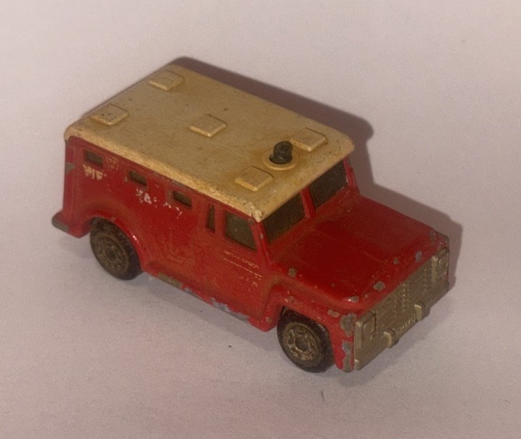 MATCHBOX LESNEY SUPERFAST Loose Armored Truck #69 (Red) (Car Has Play Wear)