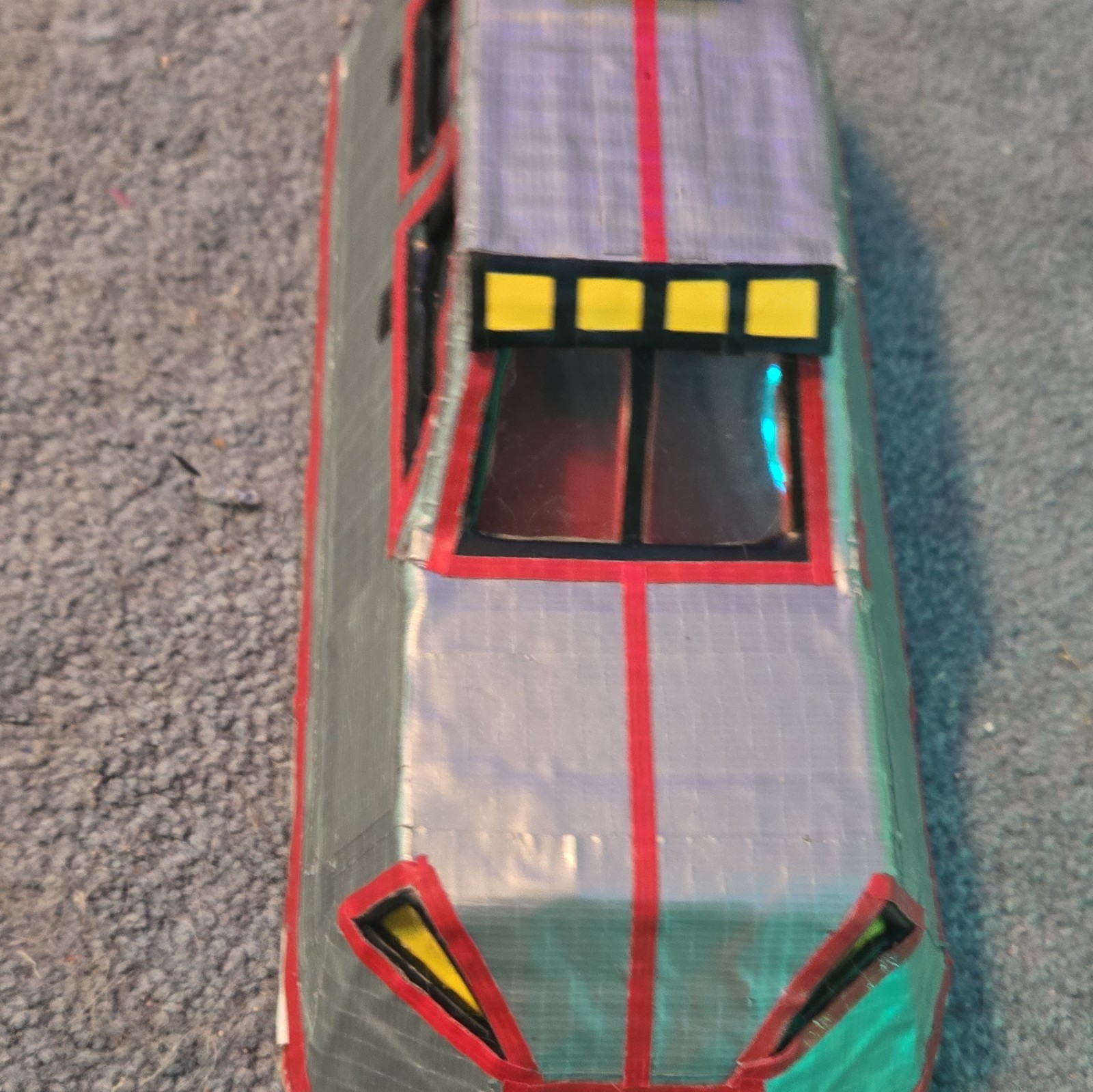 Customized Handcrafted Diecast Style Car Toy Vehicle – Silver Red Black Yellow