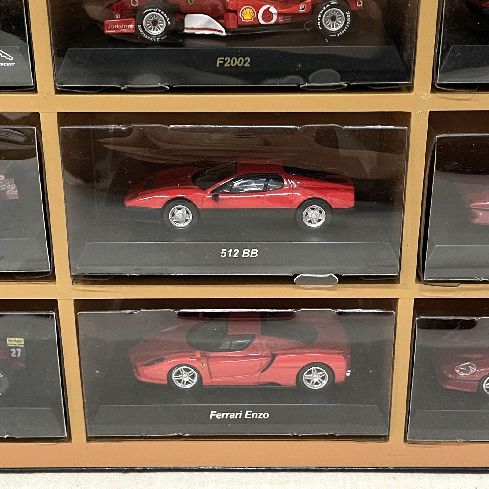 Kyosho 1/64 Ferrari 15 Car Set with Case Red, Used, Collectible Toy