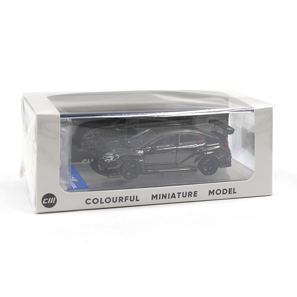 CM Model 1/64 Subaru WRX STi Varis WideBody 1.0 Chome Black Diecast# CM64-STI-06