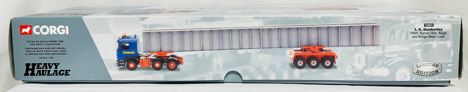 I.R. Dunkerley MAN Tractor Unit w/ Bridge Beam Load By Corgi 1/50th Scale