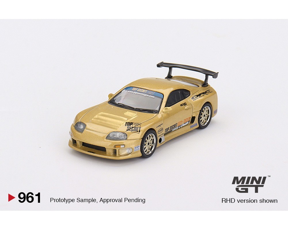Mini GT Toyota Supra (A80) Top Secret GT-300 – Top Secret Gold #961 1/64