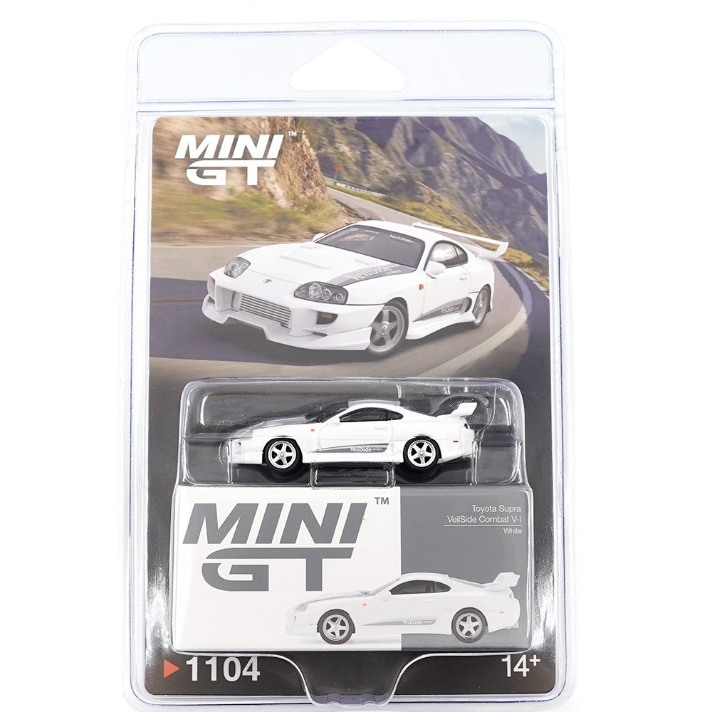 Mini GT 1:64 Toyota Supra VeilSide Combat V-I White Diecast Model Car MGT01104