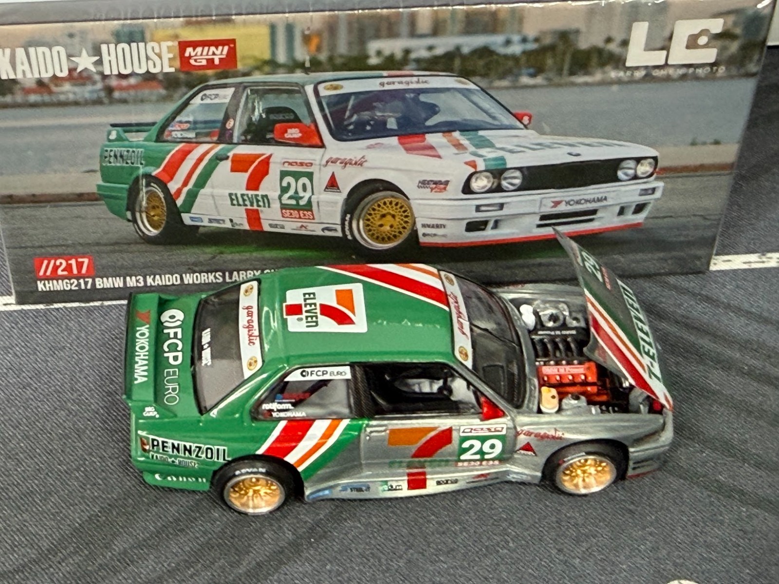 Chase Kaido House Mini GT BMW M3 Kaido Works Larry Chen V1 7-Eleven #217 KHMG217