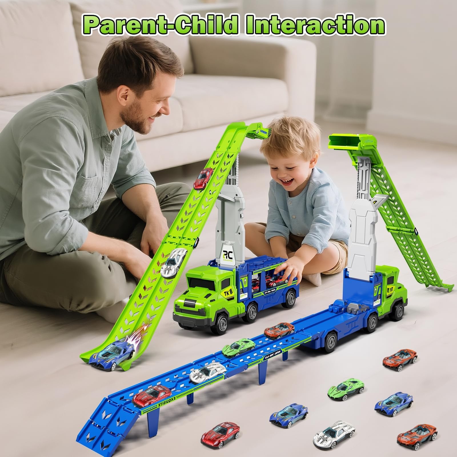 Kids Toys for 3 4 5 6 7 8 Years Old Boys, 3 in 1 Carrier Truck Transport Car …