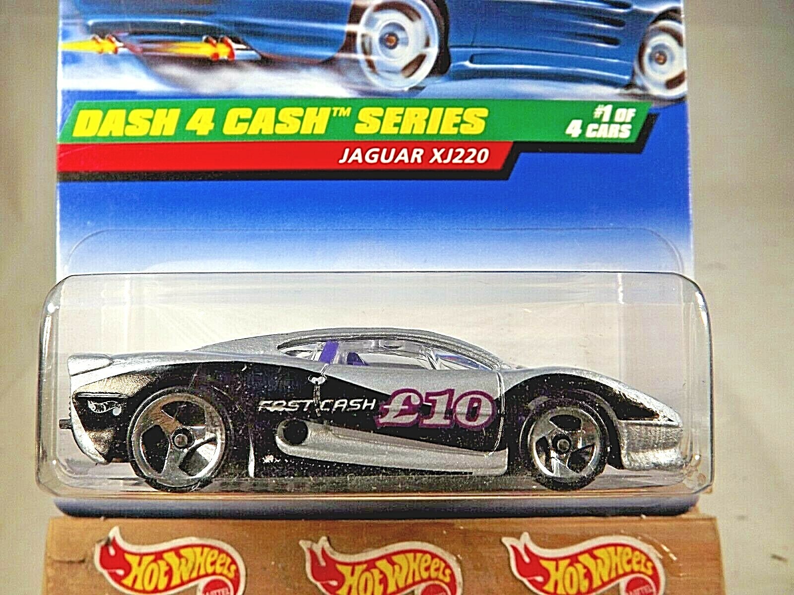 1998 Hot Wheels #721 Dash 4 Cash Series 1/4 JAGUAR XJ220 Gray w/3 Spoke Variant