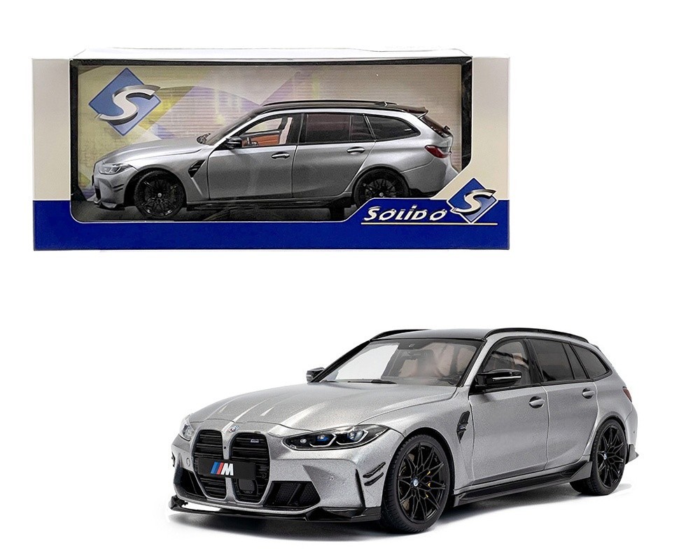 SOLIDO 2024 BMW M3 COMPETITION M XDRIVE TOURING FROZEN GRAY 1/18 MODEL S1813702