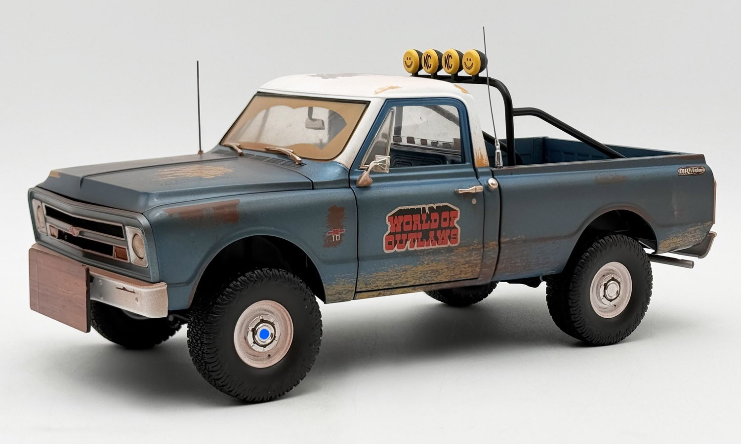 1967 CHEVY K-10 PUSH TRUCK WORLD OF OUTLAWS RACING RUSTED 1:18 ACME A1807223