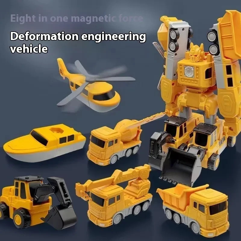 Magnetic Deformation Engineering Car Children’s Toy Building Block Toy 35pcs Set
