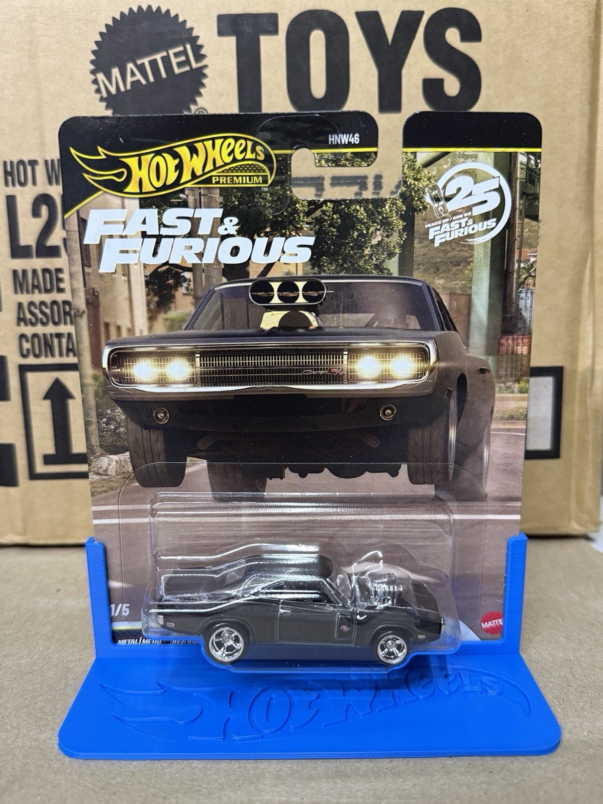 🔥CHASE🔥Hot Wheels Fast & Furious 1970 Dodge Charger R/T Black 1:64 Real Riders