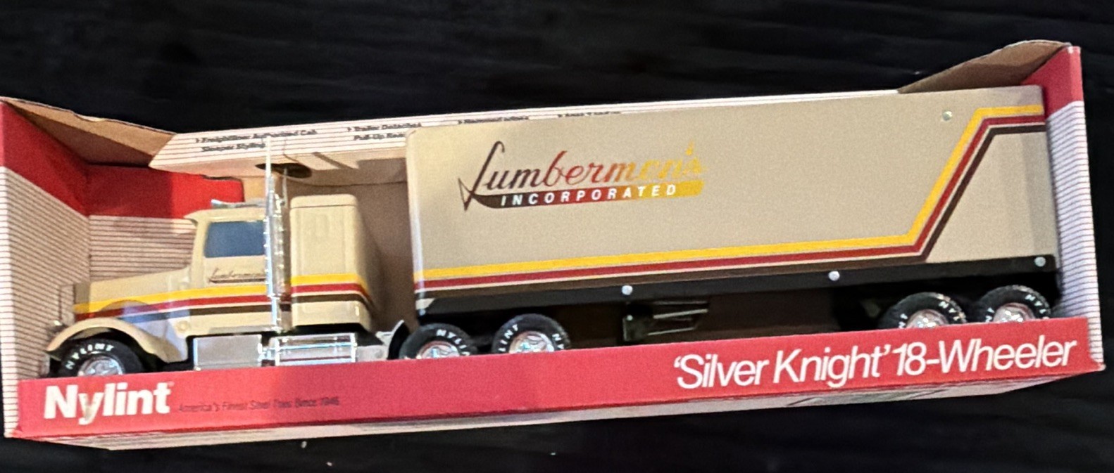 Nylint Silver Knight 18-Wheeler Freightliner Tractor Trailer Lumbermen’s Inc