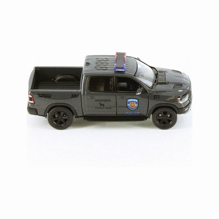 5413DPR) Kinsmart 2019 DODGE RAM 1500 POLICE 1:46 Diecast Truck 5 inch GRAY