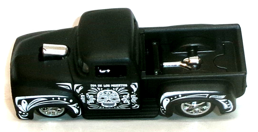LOOSE 2025 HOT WHEELS 1:64 BLACK CUSTOM ’56 FORD PICKUP WHEEL SWAP REAL RIDERS