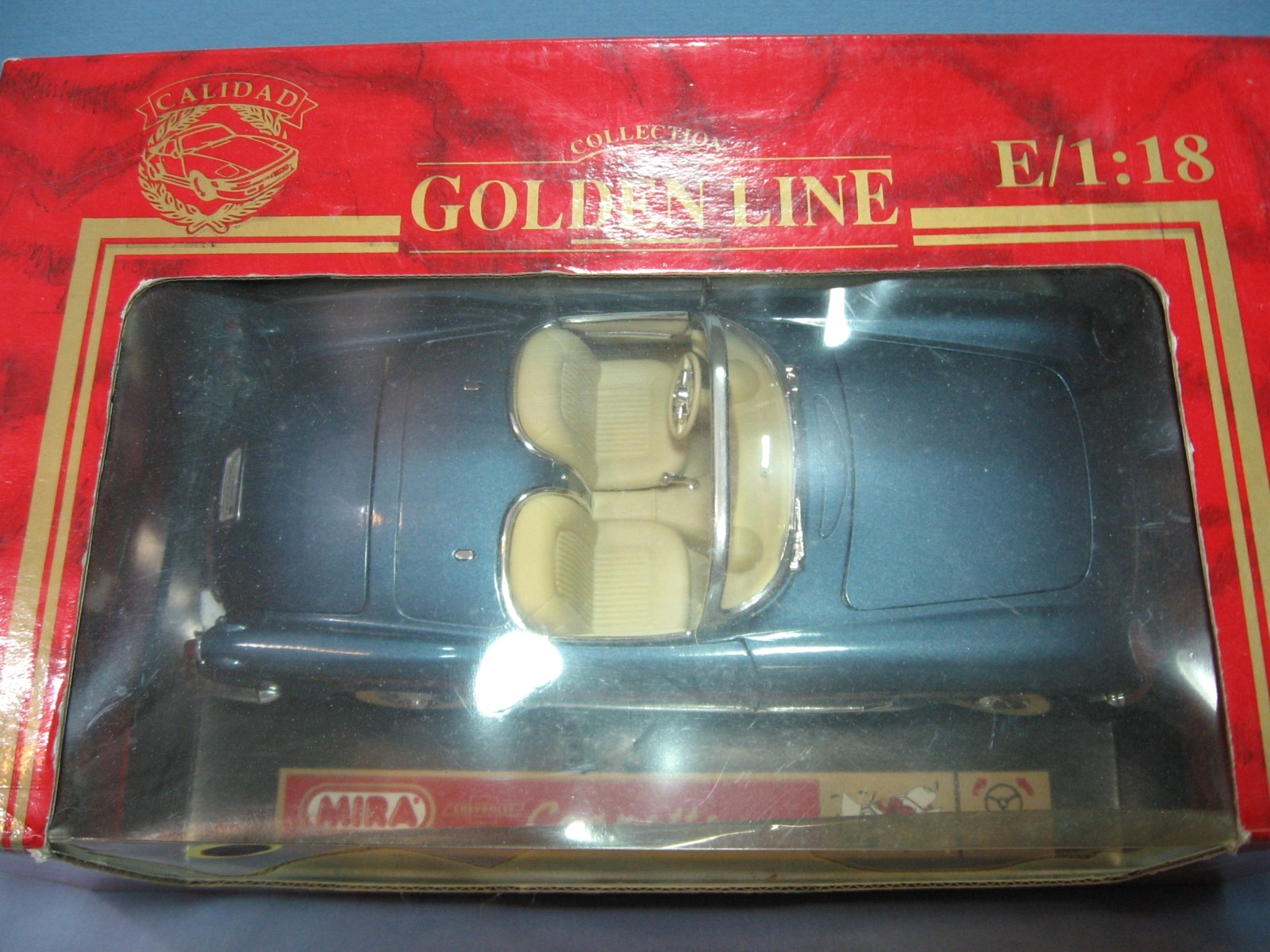 Mira Golden Line Die Cast 1:18 Scale 1954 Corvette Classic NIB Made in Spain