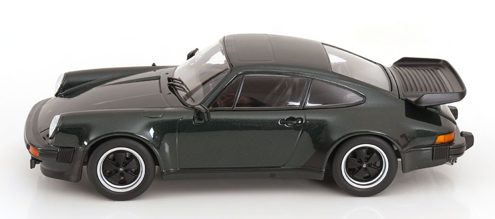 KK-Scale PORSCHE 911 (930) TURBO 3.3 DARK GREEN METALLIC 1/18 Diecast Model