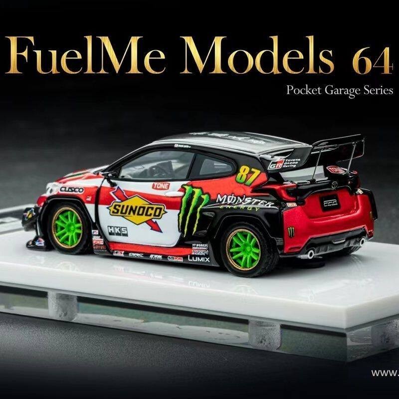 1:64 Rocket Bunny Yaris Monster Energy Resin Car Model | Diecast Scale Miniature